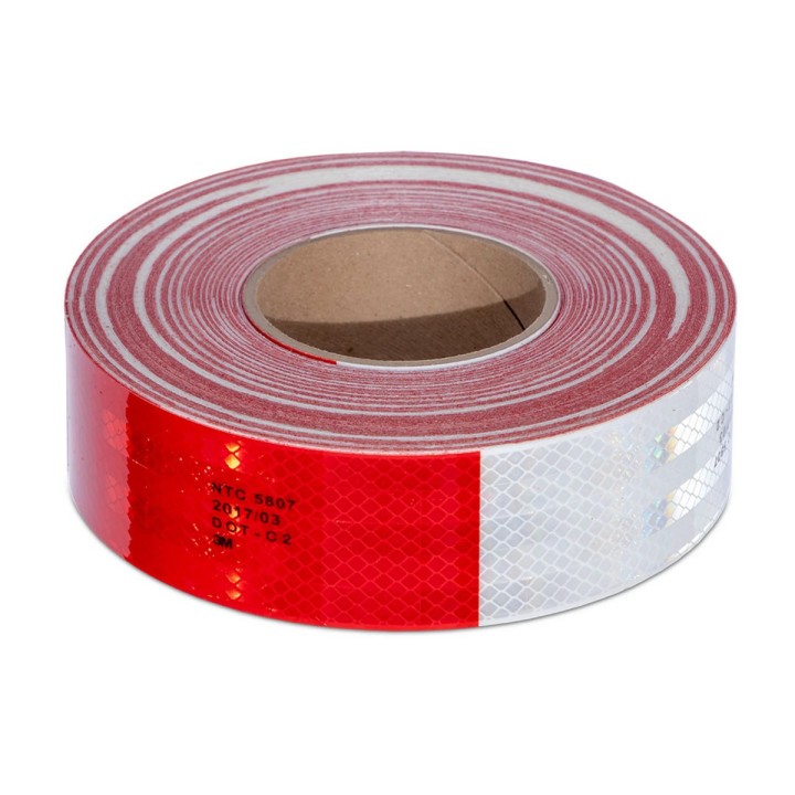 Cinta Reflectiva Vehiculos 3M Blanca -Roja 5cmx45.7m 983-32