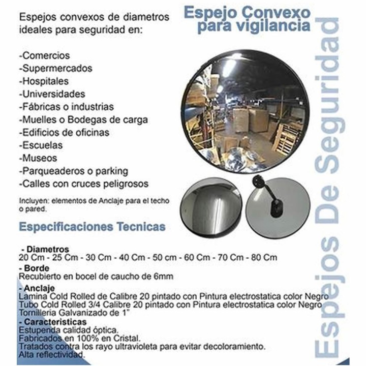 Espejo Vigilancia 40 CMS Convexo