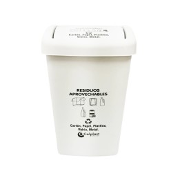 Papelera Vaiven 36 Lts Blanco ColPlast
