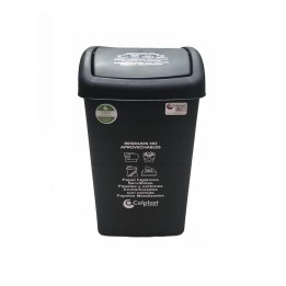 Papelera Vaiven 36 Lts Negro ColPlast