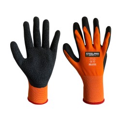 Guante Latex Multiflex Naranja Steelpro
