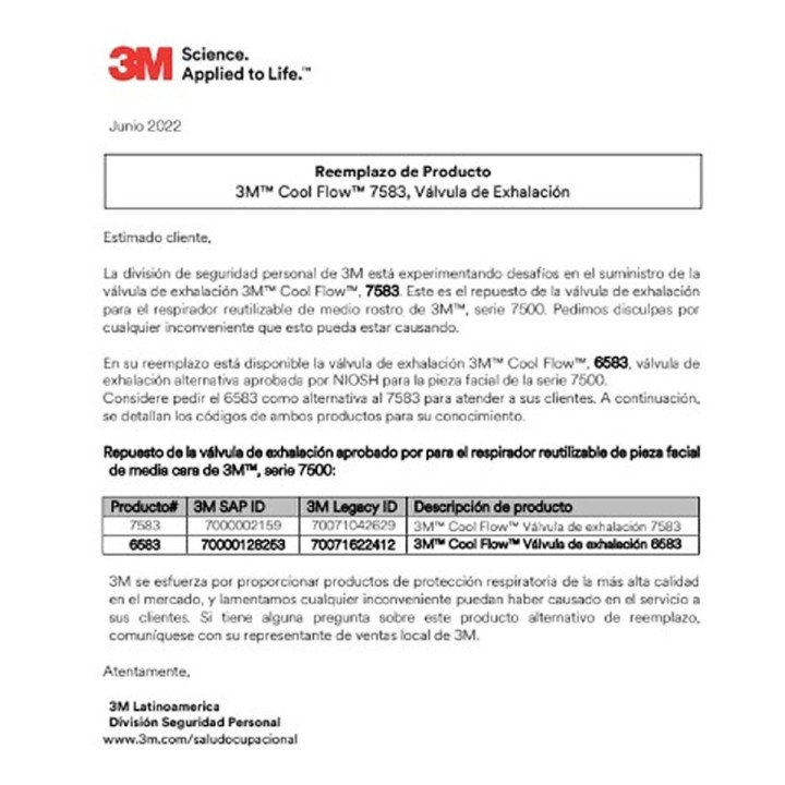 Valvula Exhalacion 7500 7583