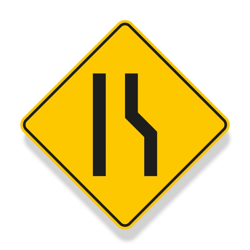 Señal REDUCCION ASIMETRICA DE LA CALZADA (DERECHA) SPO-31 60x60 cms