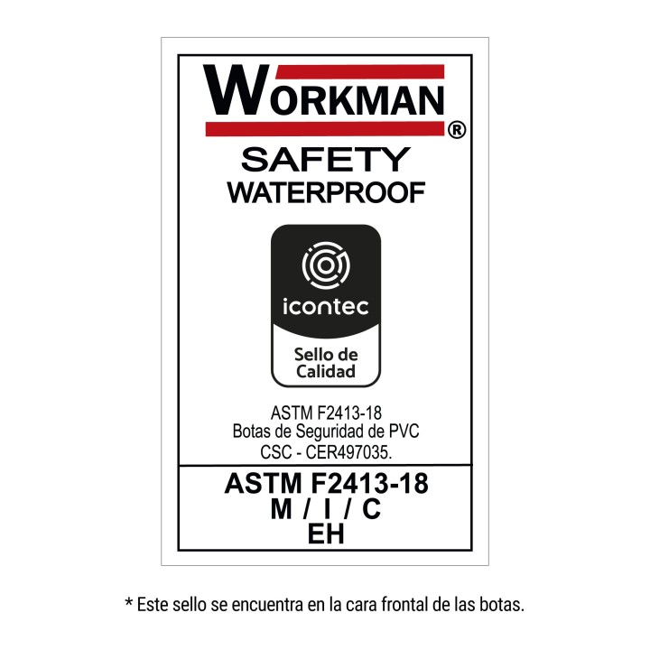 Bota Pvc Croydon Workman Safety Waterproof Amarilla con Puntera