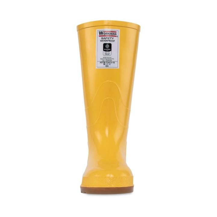 Bota Pvc Croydon Workman Safety Waterproof Amarilla con Puntera