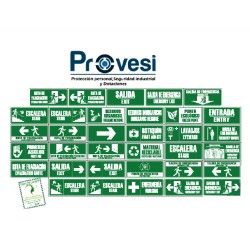 Señal Escaleras Subiendo Derecha 30X15