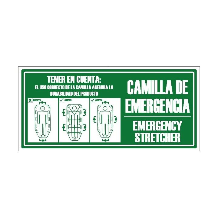 Señal Camilla 30X15