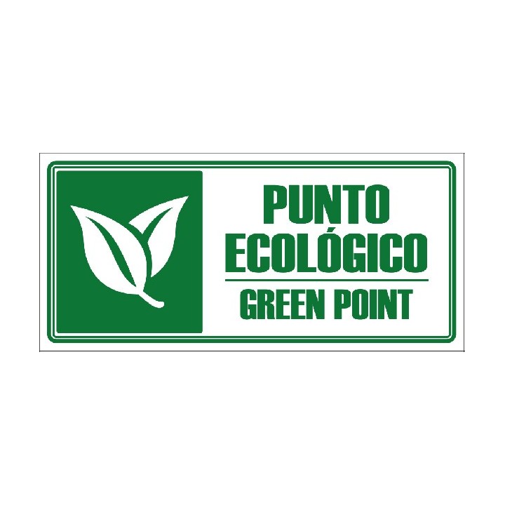 Señal Punto Ecologico 30x15