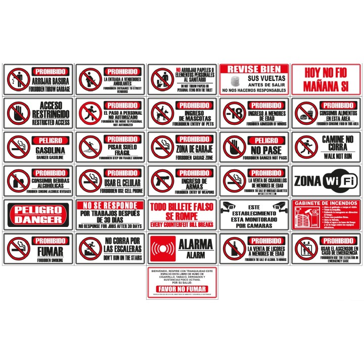 Señal Prohibido Parquear 30X15