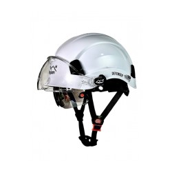 Casco Alpen Defender con Barbuquejo - Sujetador Linterna y Visor
