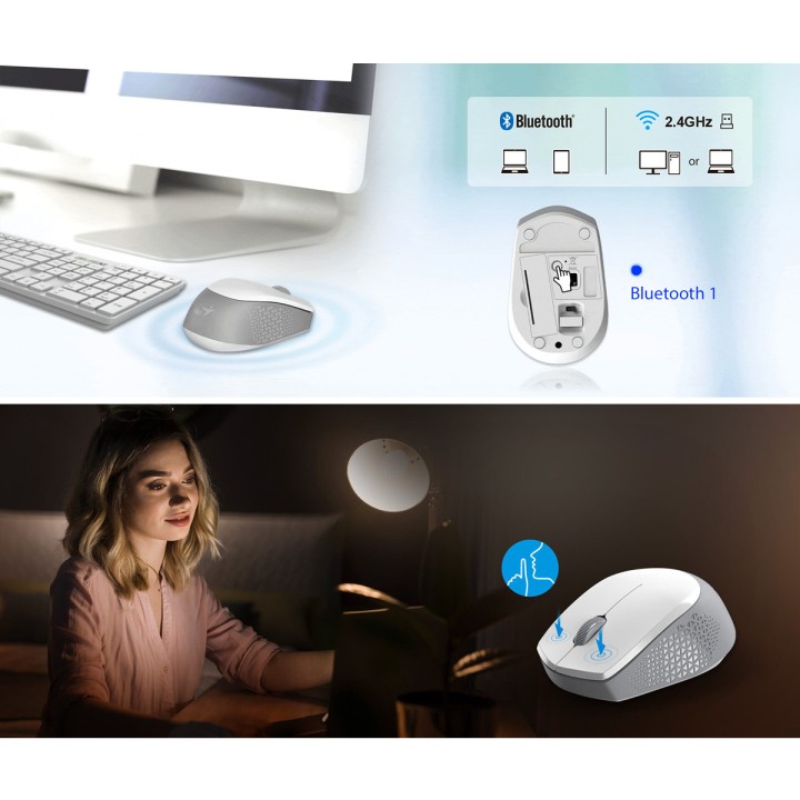 Mouse Inalámbrico Genius NX-8000S BT WHITE