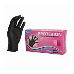 Guante Examen Nitrilo Protexion Negro Caja X100 Unidades
