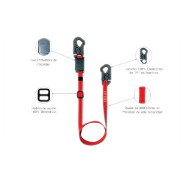 Eslinga Posicionamiento y Restricción Dieléctrica 1.8mtrs Regulable LinkTech LT35R-DE