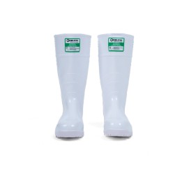 Bota Pvc Robusta Guerrera Blanca Con Puntera Acidos Grasos