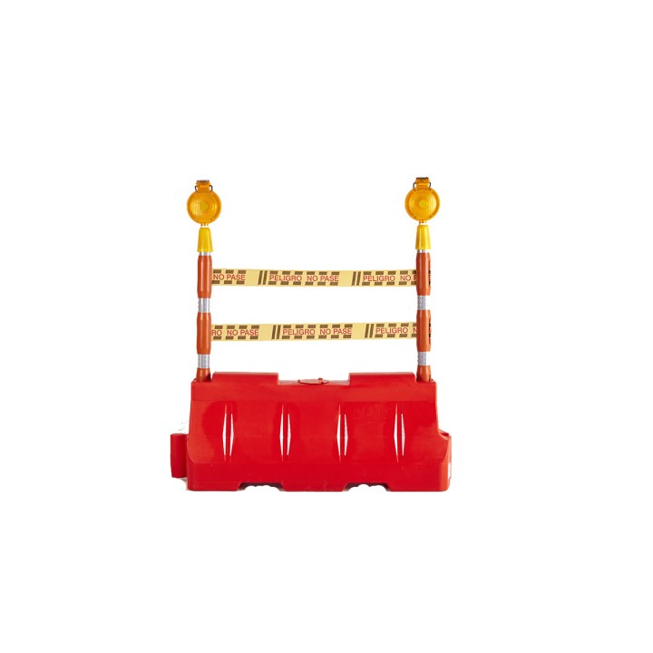 Barrera Vial O Maletin Plastico Largo 1.5Mts Alto 60 X 40Cm