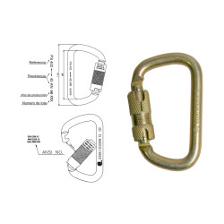 Mosquetón Carabinero Acero 22KN YOKE LK