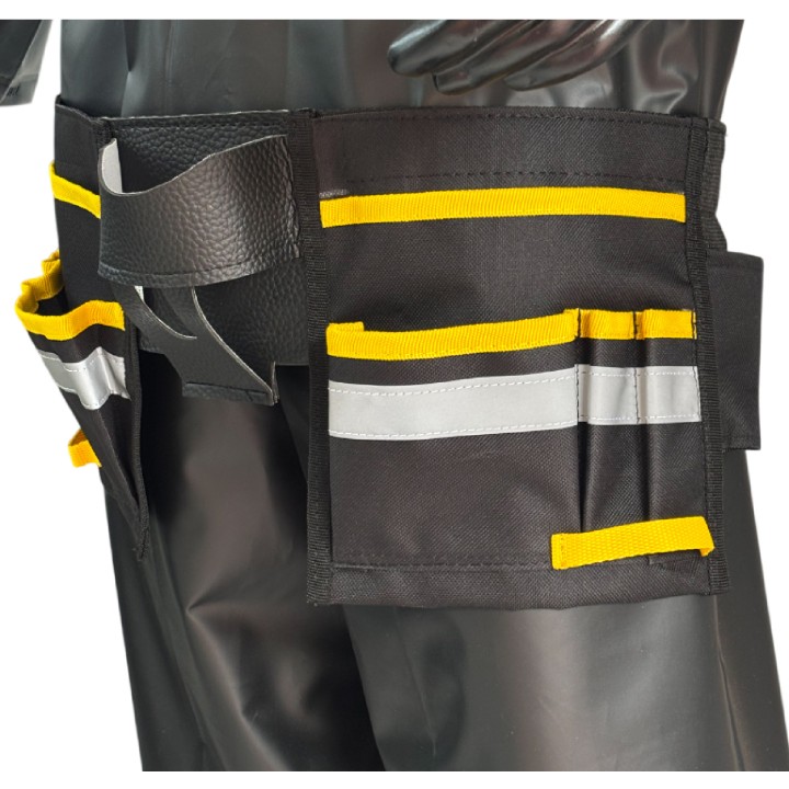 Cinturon Portaherramientas Lona Impermeable 10 Bolsillos