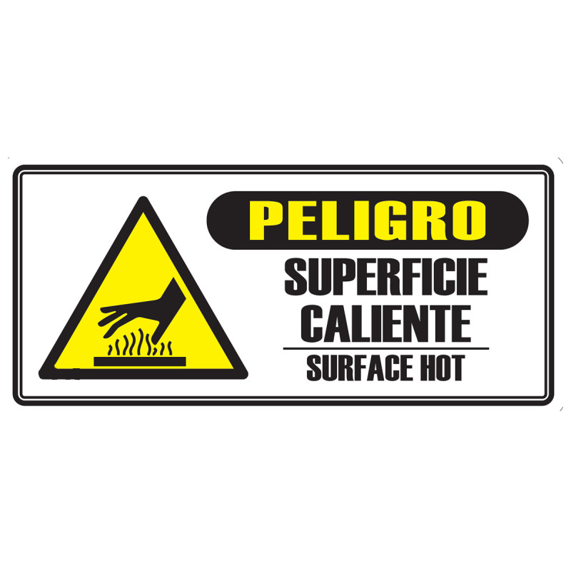 Señal Peligro Superficie Caliente 30x15