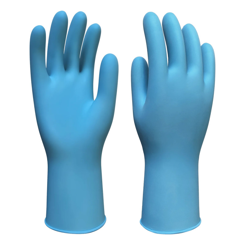 Guante Examen Nitrilo Protexion Azul Caja x 100 Unid Industrial Cal 6