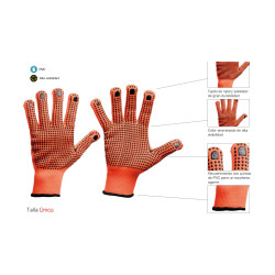 Guante Nylon Poliester Puntos PVC 2 Caras Convector Kim