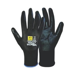 Guante Nitrilo Poliester Negro LT7650 Linktech