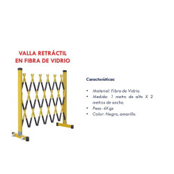 Valla Fibra de Vidrio Retractil