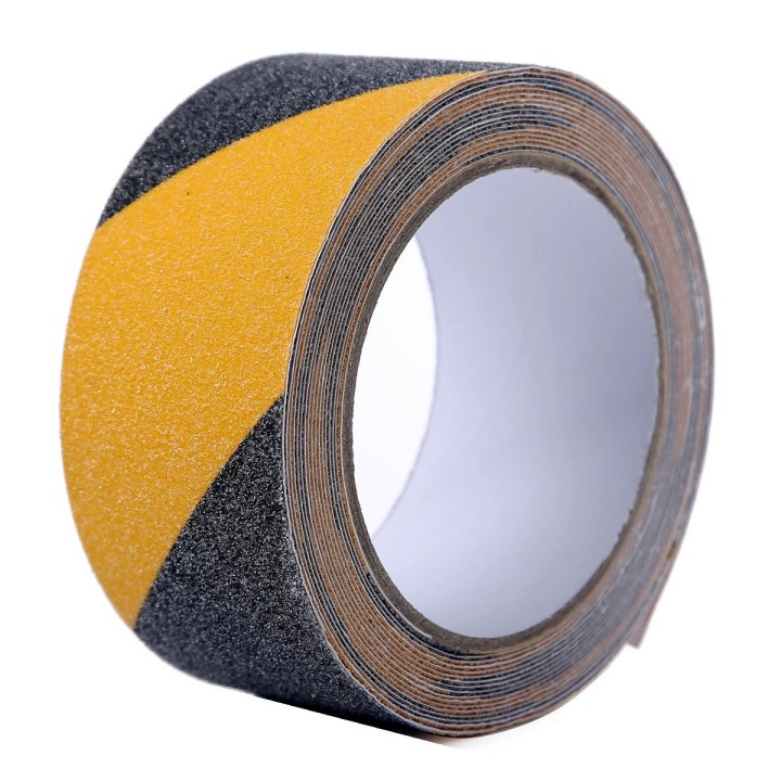 Cinta Antideslizante Bicolor Negro Amarillo 18m x 50 mm