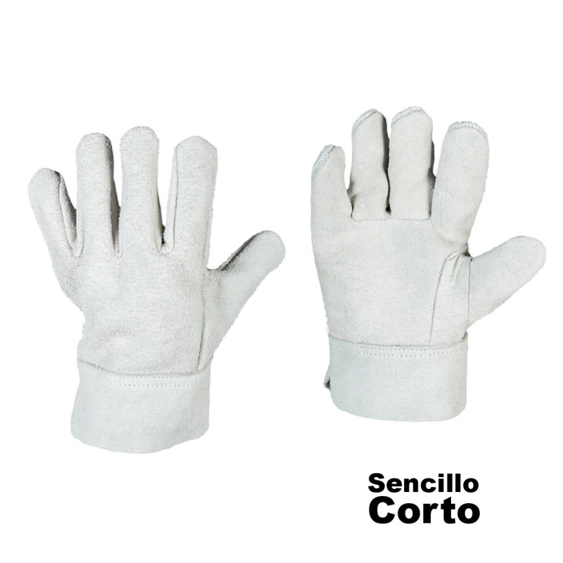 Guantes de Carnaza Sencillo Corto
