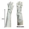 Guantes de Carnaza Largo Reforzado 5 Dedos Manga 33 Cms