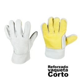 Guantes de Carnaza Corto Reforzado Vaqueta 5 Dedos