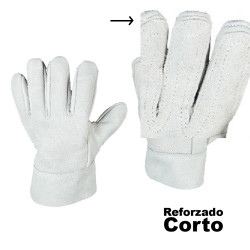 Guantes de Carnaza Corto Reforzado Carnaza 5 dedos