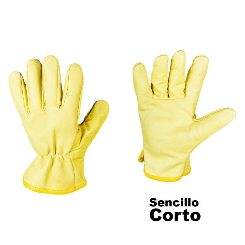 Guantes de Vaqueta Ingeniero Sencillo Corto