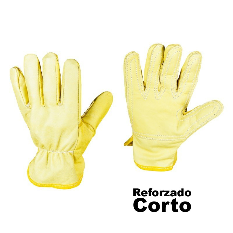 Guantes de Vaqueta Ingeniero Reforzado Vaqueta 5 Dedos Corto