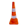 Cono 70 Cms Pvc Base Naranja 2 Reflectivos