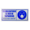 Señal uso Obligatorio de Tapabocas 30x15