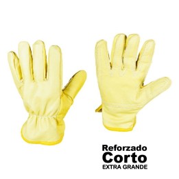 Guantes de Vaqueta Ingeniero Reforzado Vaqueta 5 dedos Corto EXTRAGRANDE RWK
