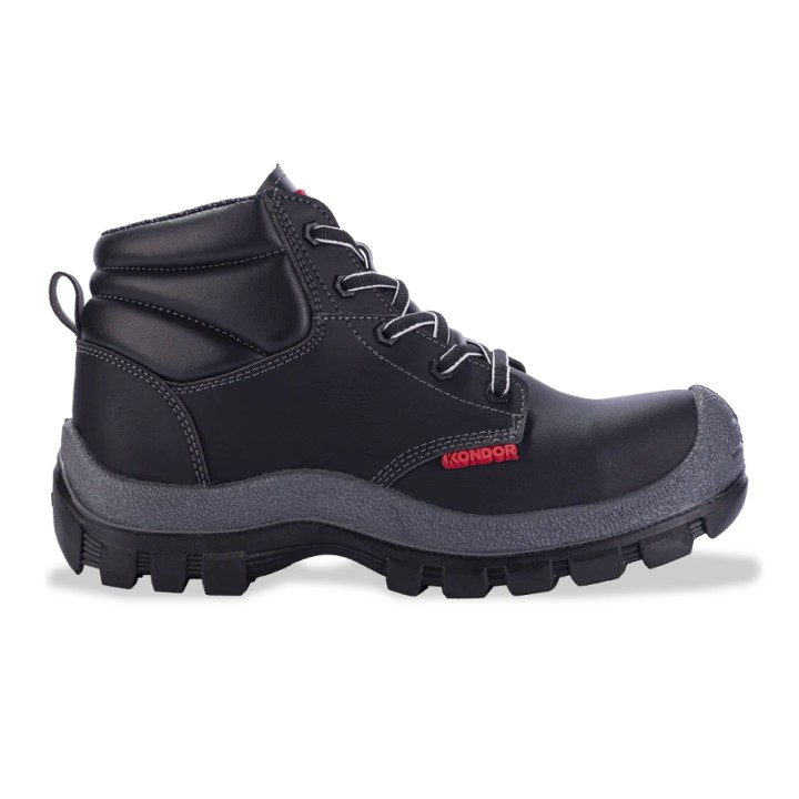 Bota Seguridad Kondor Jumbo Negro Indiana Con Puntera