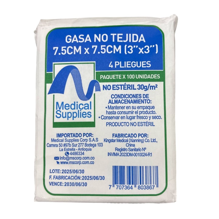Gasa Limpia Paquete x 100 Medical Supplies