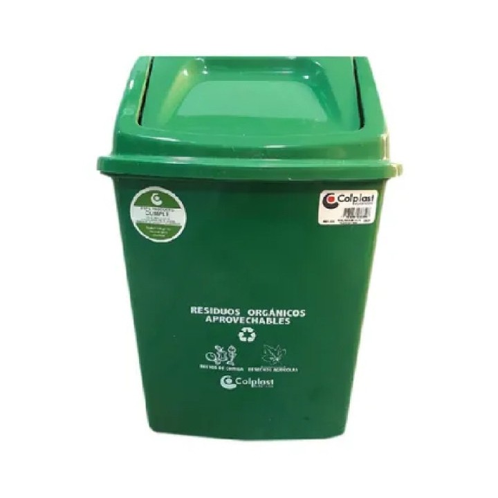 Papelera Vaiven 22 Lts Verde ColPlast