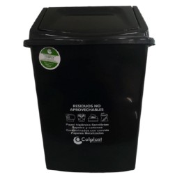 Papelera Vaiven 22 Lts Negro ColPlast