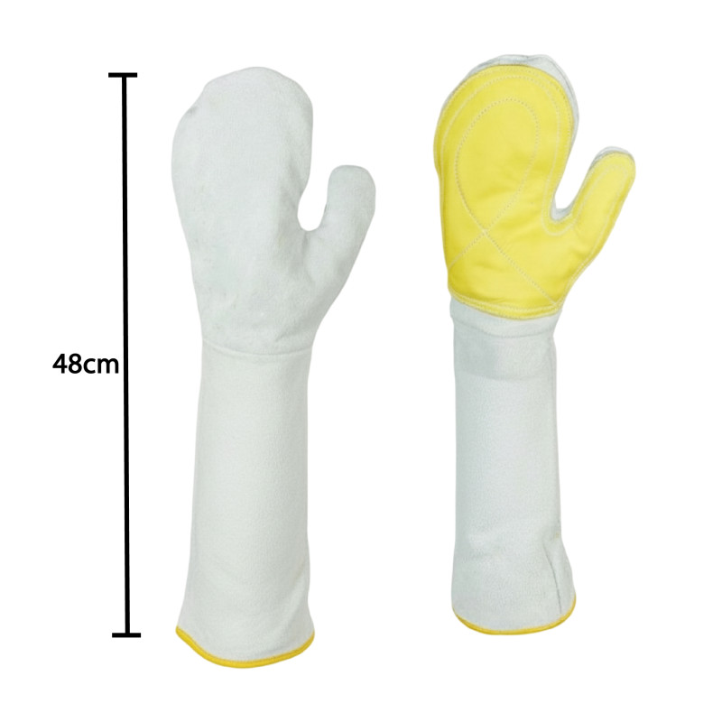 Guante Carnaza Panadero reforzado vaqueta 5 Dedos GS largo 48 cm