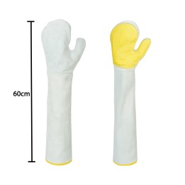 Guantes De Carnaza Panadero Reforzado Vaqueta Largo 60 Cm