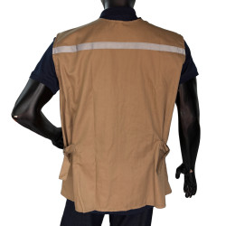 Chaleco Dril Reflectivo/Cierre Cremallera Con Bolsillos Hombre