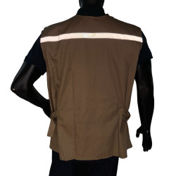 Chaleco Dril Reflectivo/Cierre Cremallera Con Bolsillos Hombre