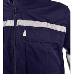 Chaleco Dril Reflectivo/Cierre Cremallera Con Bolsillos Hombre