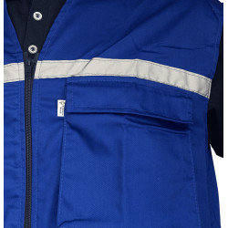 Chaleco Dril Reflectivo/Cierre Cremallera Con Bolsillos Hombre