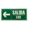 Señal Fotoluminiscente Salida Flecha Izquierda 30x15