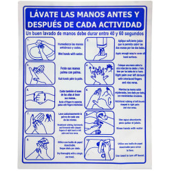 Señal Lavate las manos...