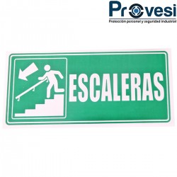 Señal Escaleras Bajando Izquierda 30X15