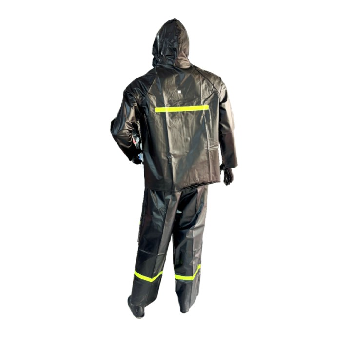 Impermeable Conjunto Chaqueta Capucha Pantalon Cal 16 Reflectivo